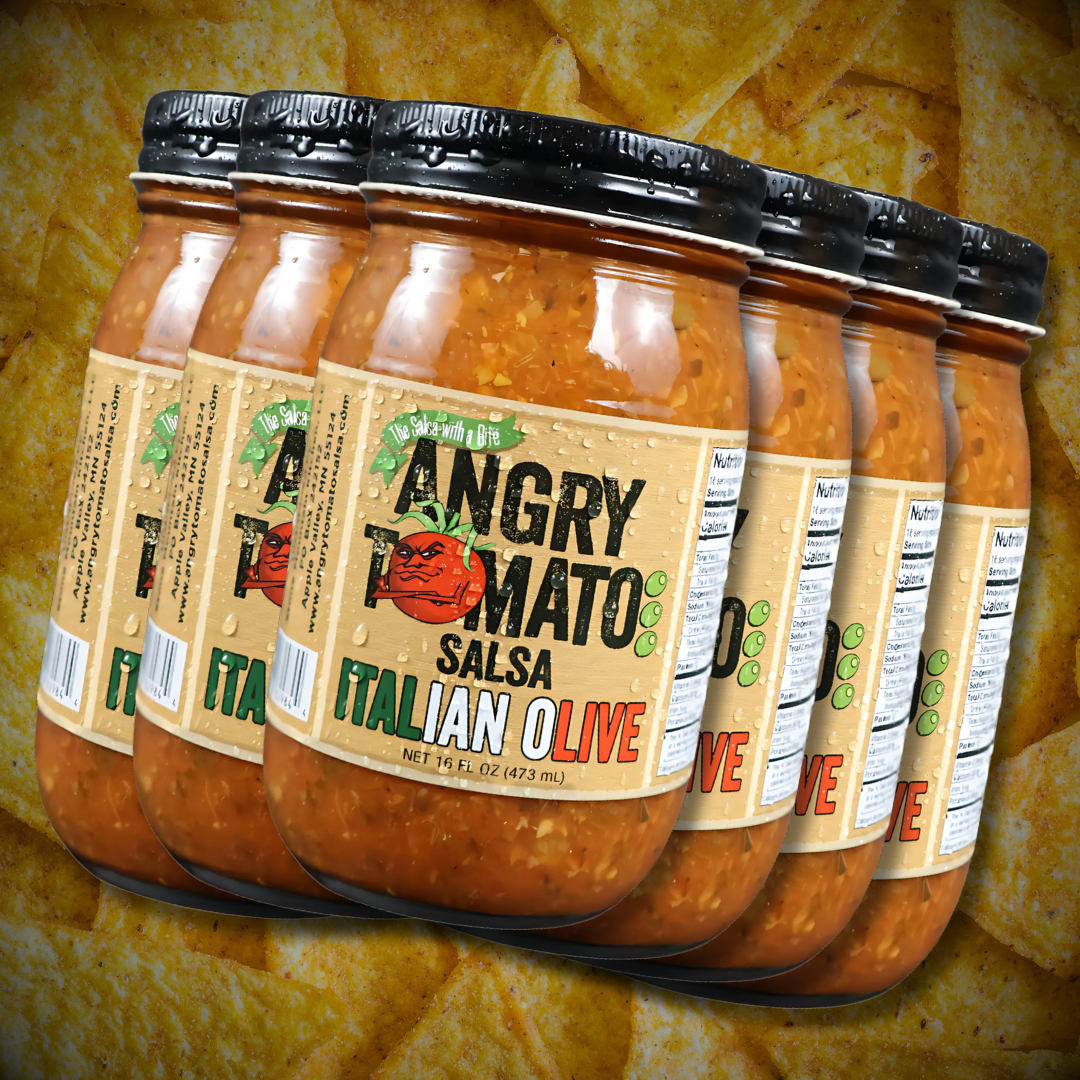 Italian Olive 6 Pack- Angry Tomato Salsa