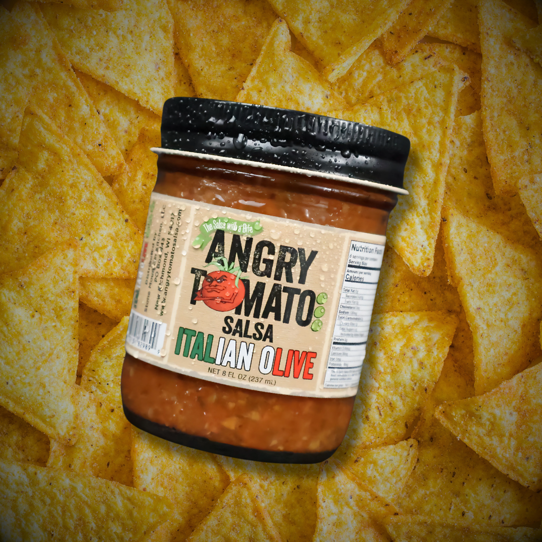 Italian Olive Single 8oz - Angry Tomato Salsa