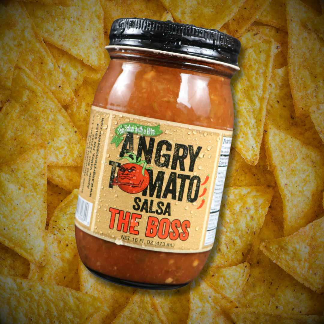 The Boss Single 16oz w/Chip - Angry Tomato Salsa